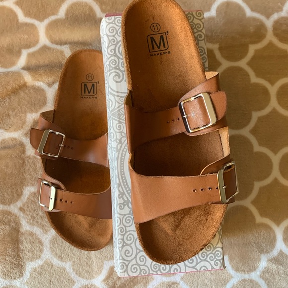 Maker’s Shoes Tan Suede Vale II Sandals - Picture 5 of 6